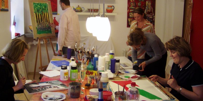 Galerie mit Studio und Ausstellungsraum