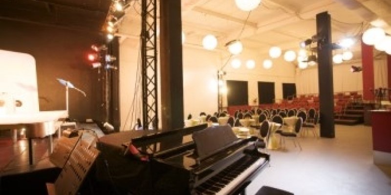 Cozy loft with a stage and bar 