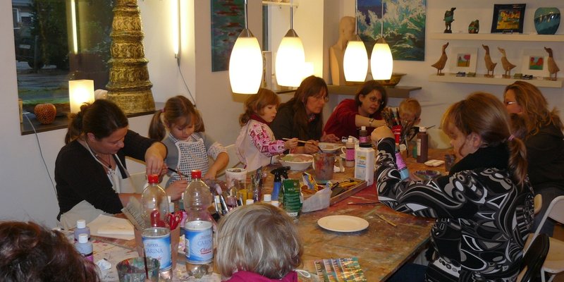 Galerie mit Studio und Ausstellungsraum